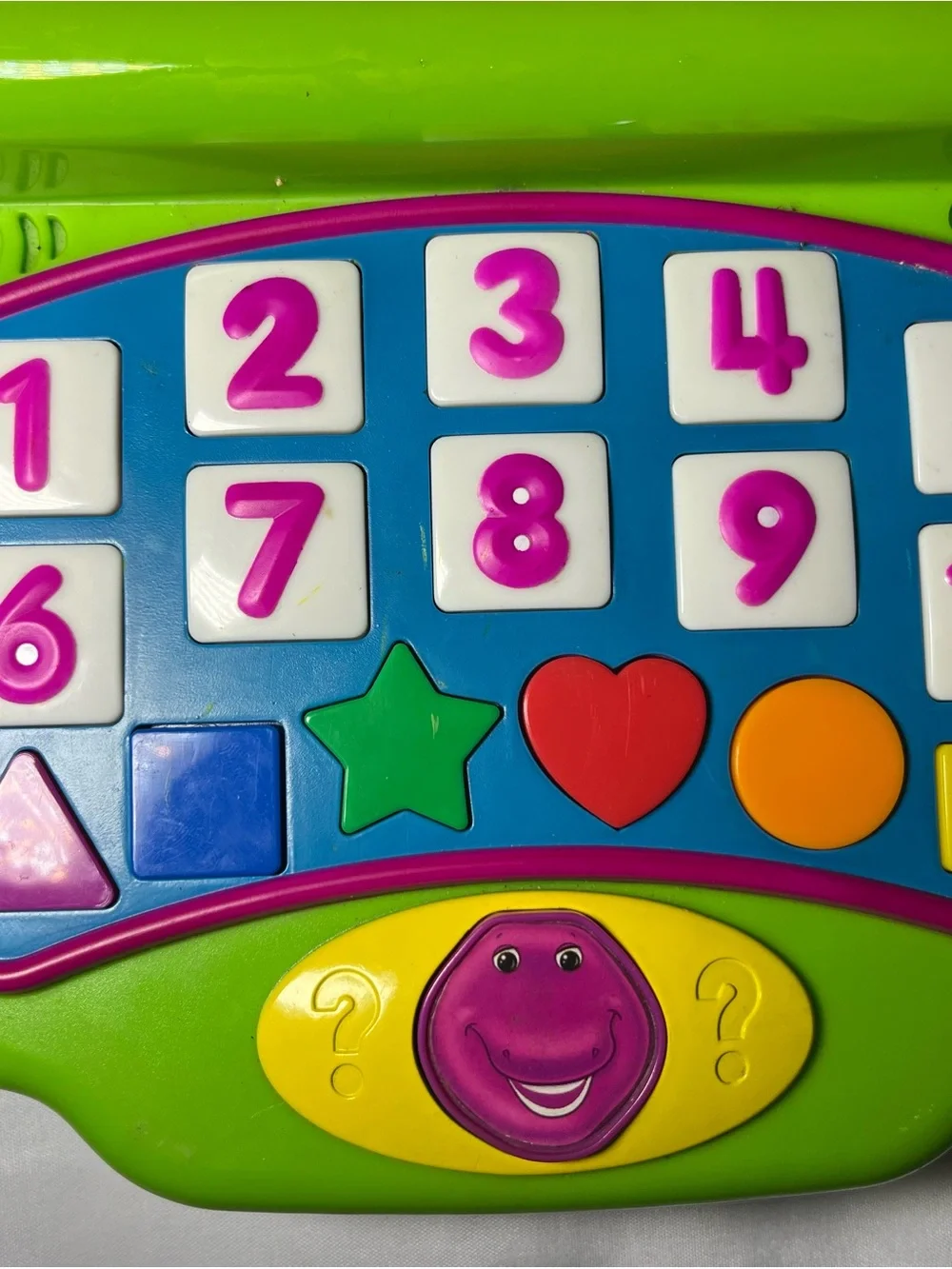 Vintage 2002 Barney Interactive Educational Laptop Learning Toy w/ 5 Discs Works